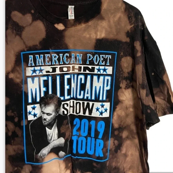 John Mellencamp Concert T Shirt Adult XL Acid Washed‎ 2019 American Poet Tour - Picture 5 of 10